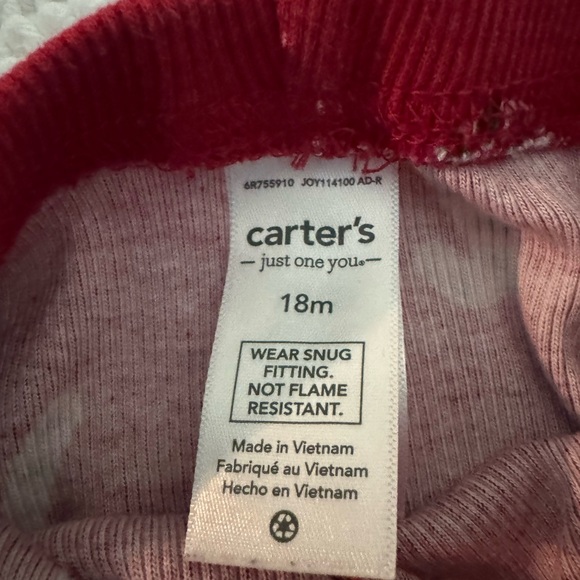 Carter's Red Candy Cane Pajama Set Holiday Christmas 18 months - Picture 5 of 5